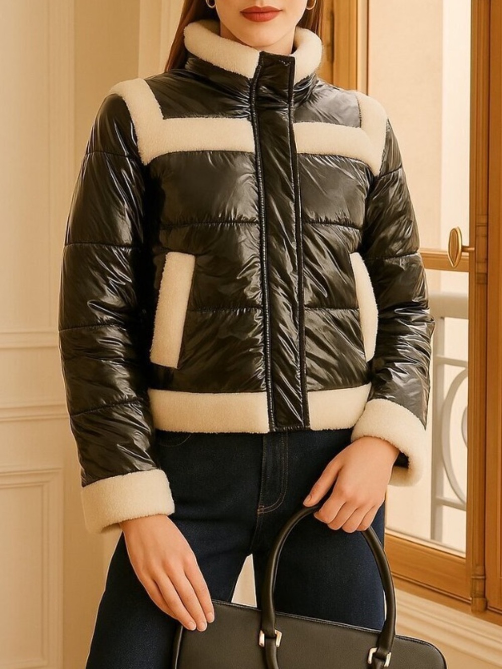 J. Society Sherpa Trim Bomber Jacket